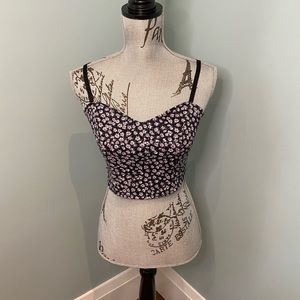 UO Kimchi Blue Floral Crop Top, S